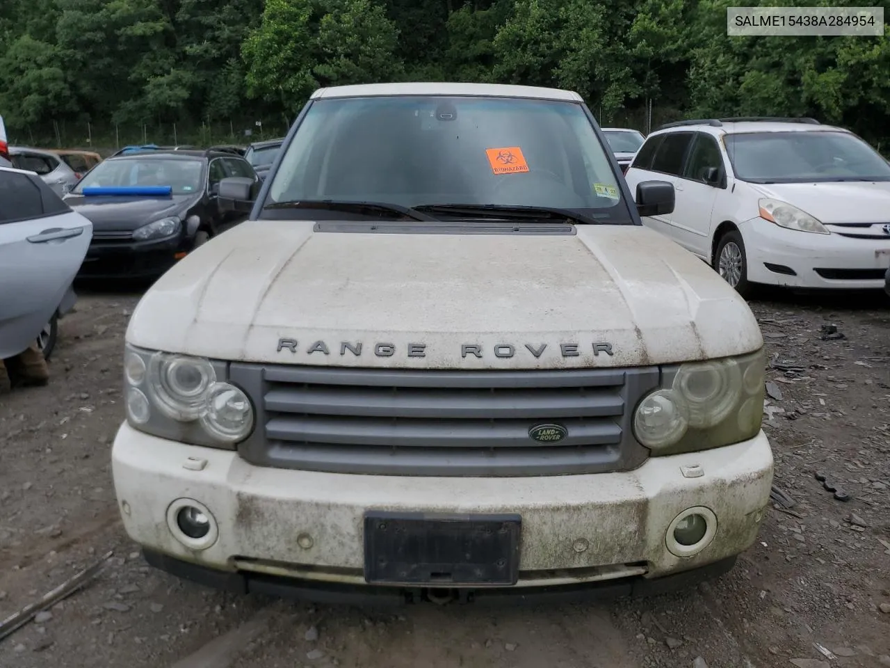 2008 Land Rover Range Rover Hse VIN: SALME15438A284954 Lot: 60012404