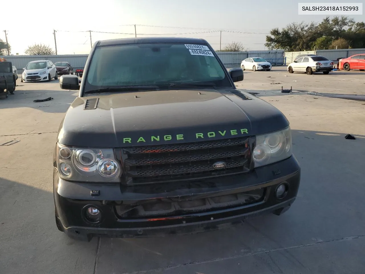 2008 Land Rover Range Rover Sport Supercharged VIN: SALSH23418A152993 Lot: 69240824