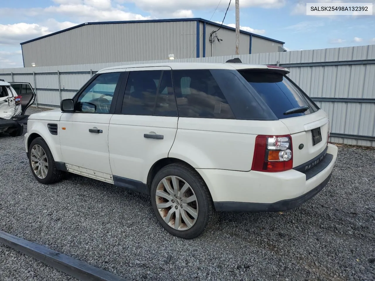 SALSK25498A132392 2008 Land Rover Range Rover Sport Hse