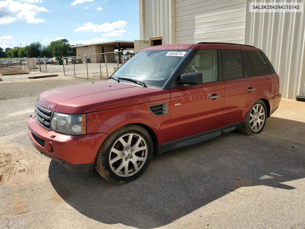 2009 Land Rover Range Rover Sport Hse VIN: SALSK25429A210142 Lot: 54649374