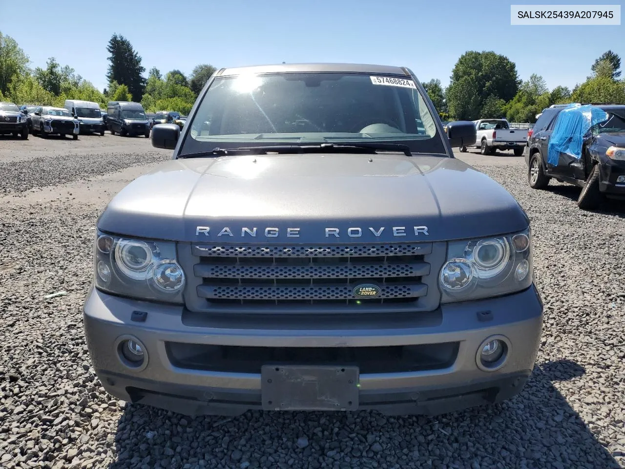 2009 Land Rover Range Rover Sport Hse VIN: SALSK25439A207945 Lot: 57468824