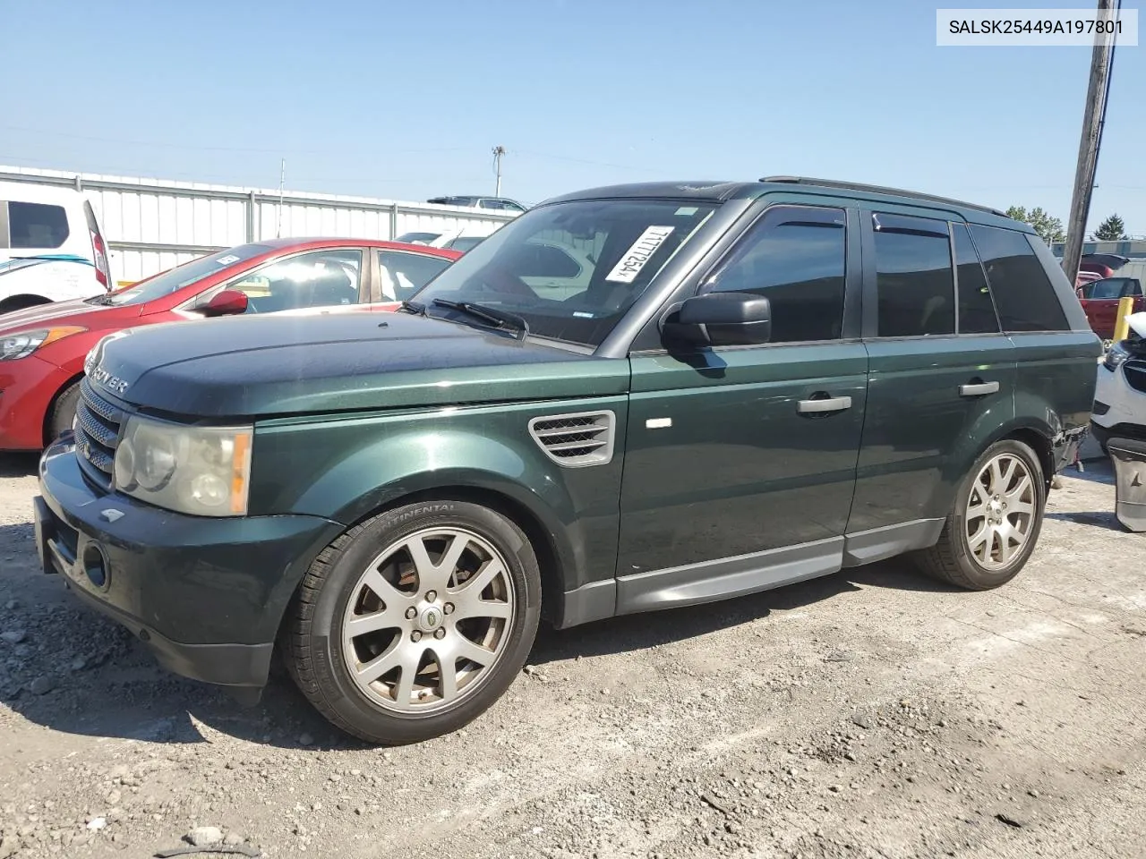 2009 Land Rover Range Rover Sport Hse VIN: SALSK25449A197801 Lot: 71777254