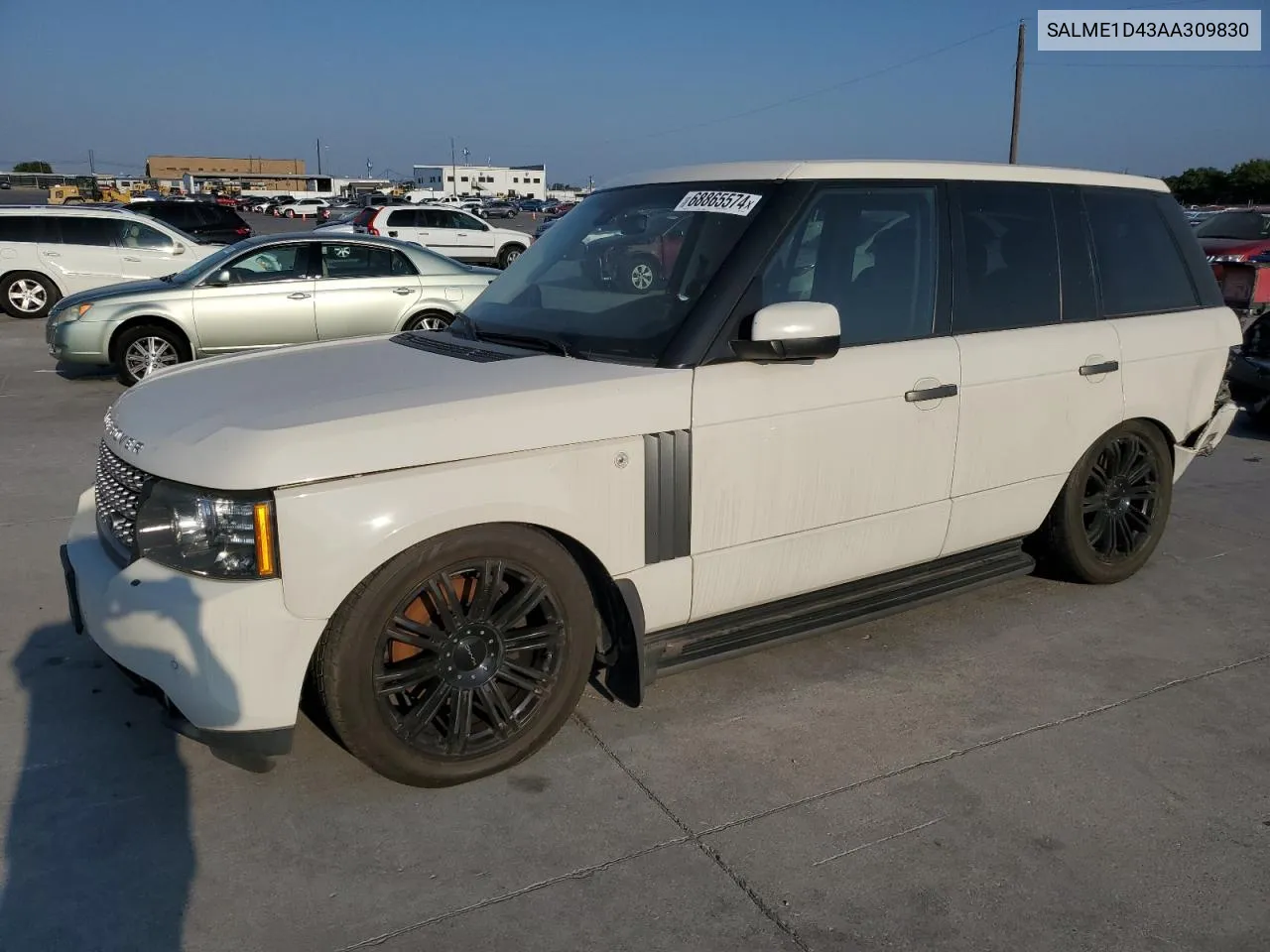 2010 Land Rover Range Rover Hse VIN: SALME1D43AA309830 Lot: 68865574