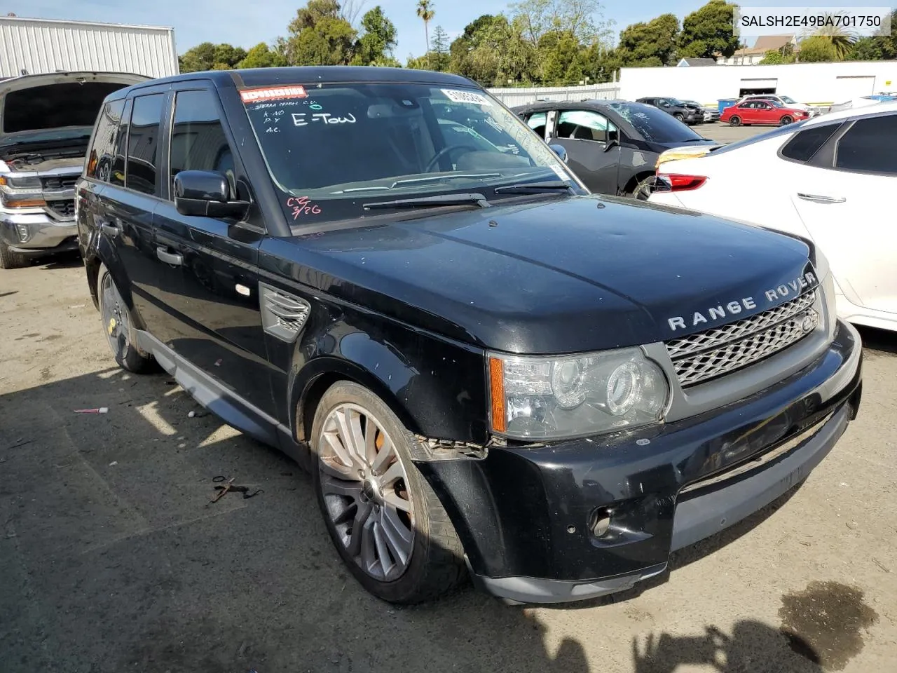 2011 Land Rover Range Rover Sport Sc VIN: SALSH2E49BA701750 Lot: 51085294