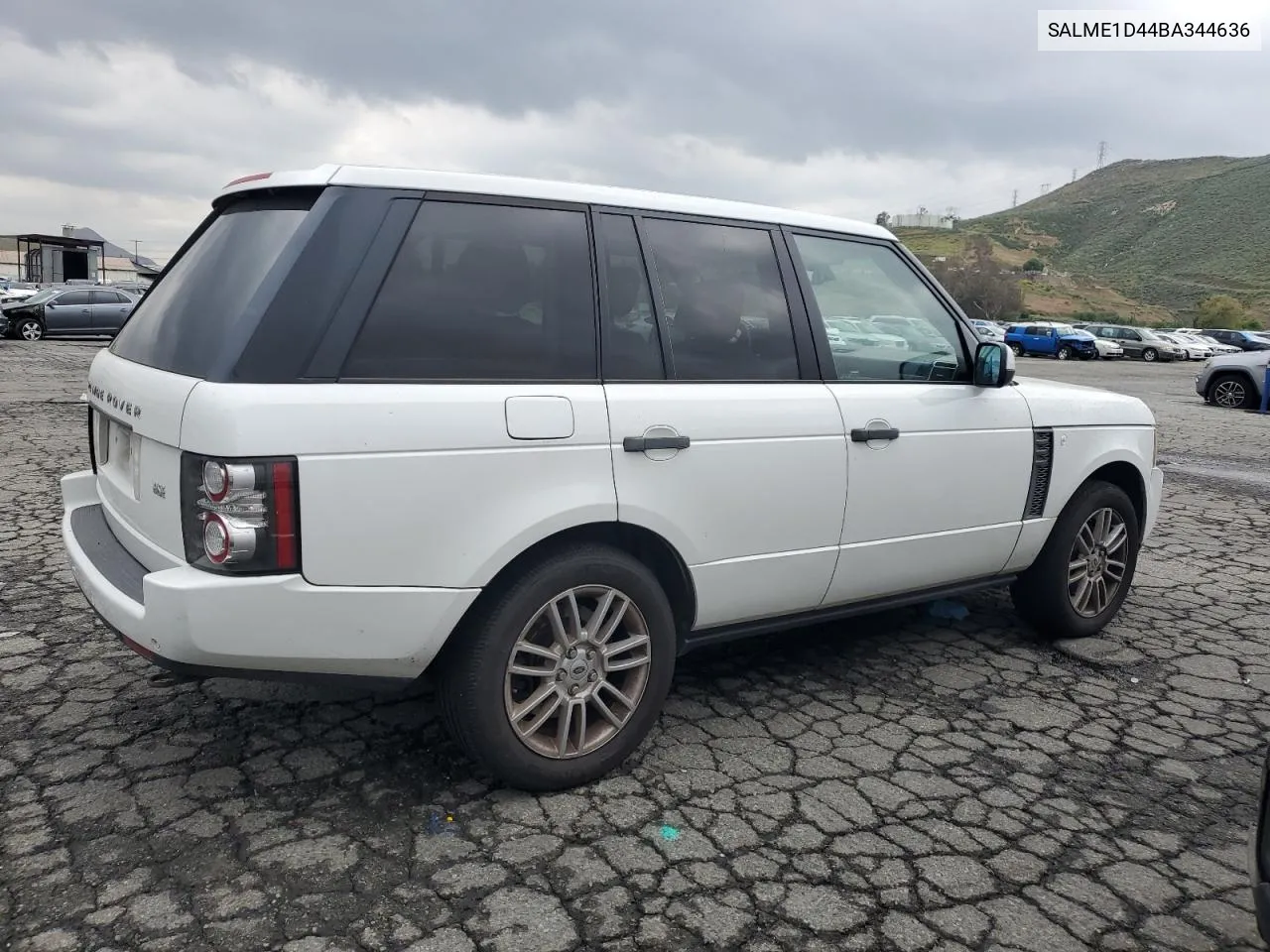 2011 Land Rover Range Rover Hse VIN: SALME1D44BA344636 Lot: 52687494