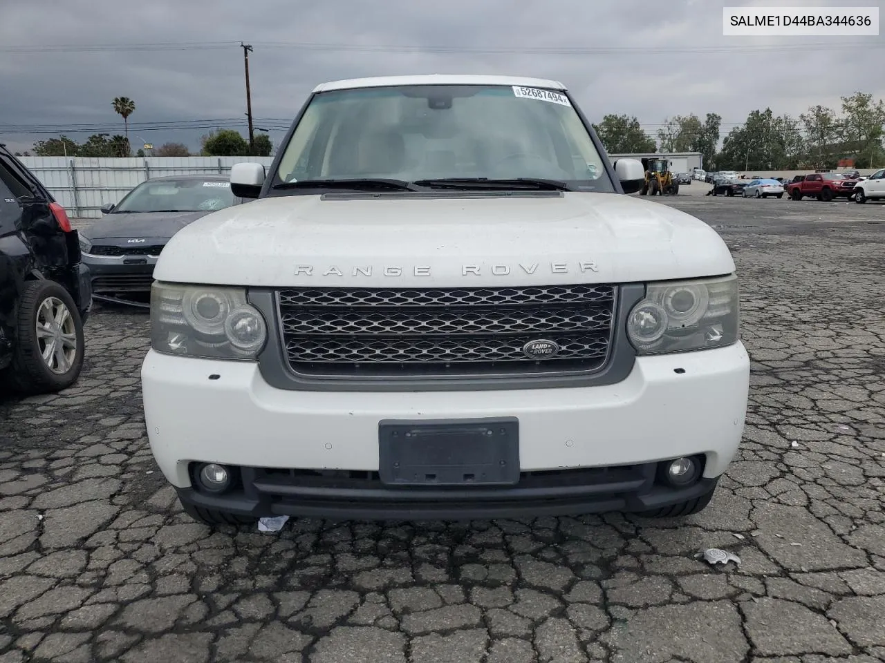 2011 Land Rover Range Rover Hse VIN: SALME1D44BA344636 Lot: 52687494