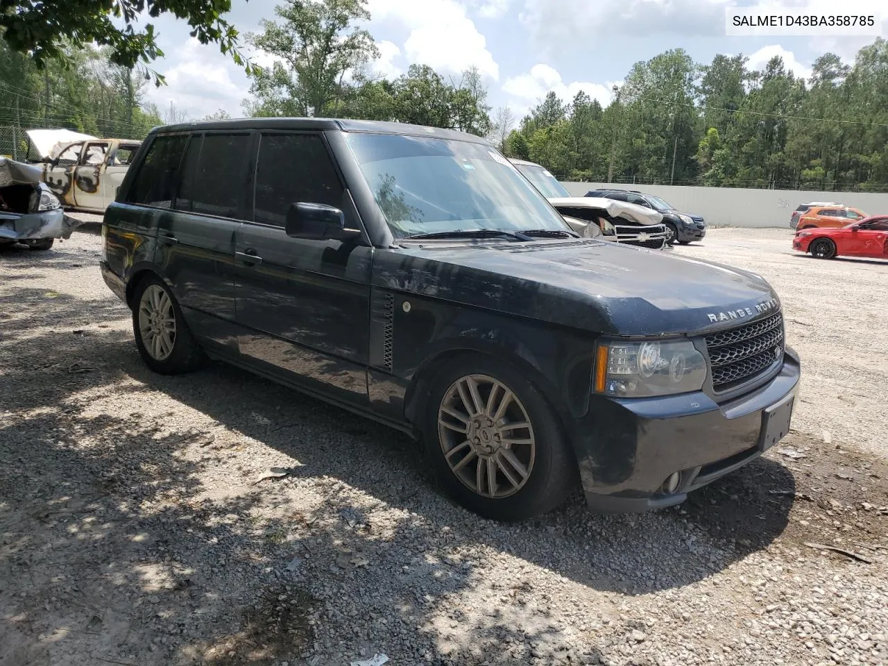 2011 Land Rover Range Rover Hse VIN: SALME1D43BA358785 Lot: 53898354