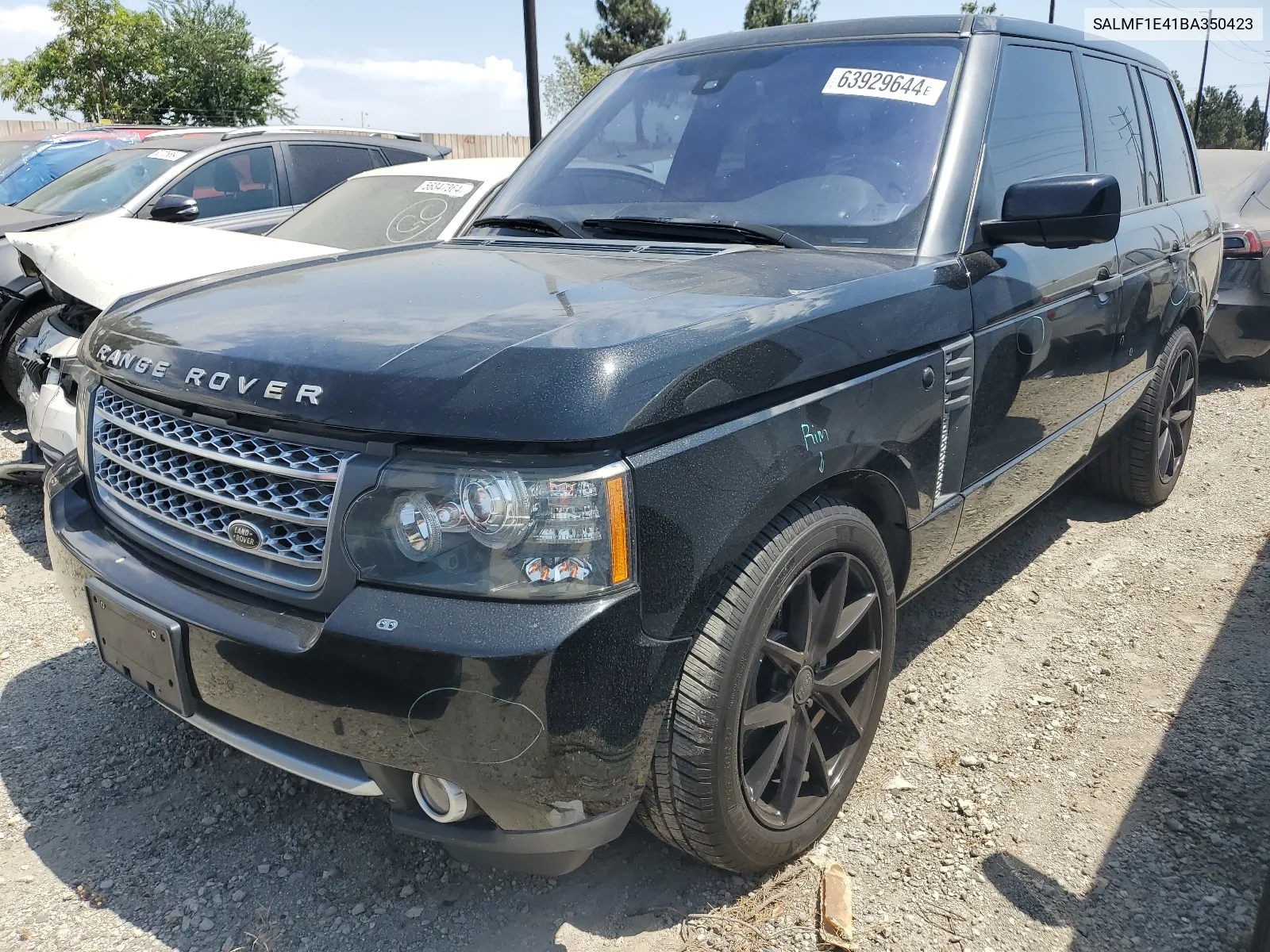 2011 Land Rover Range Rover Hse Luxury VIN: SALMF1E41BA350423 Lot: 63929644