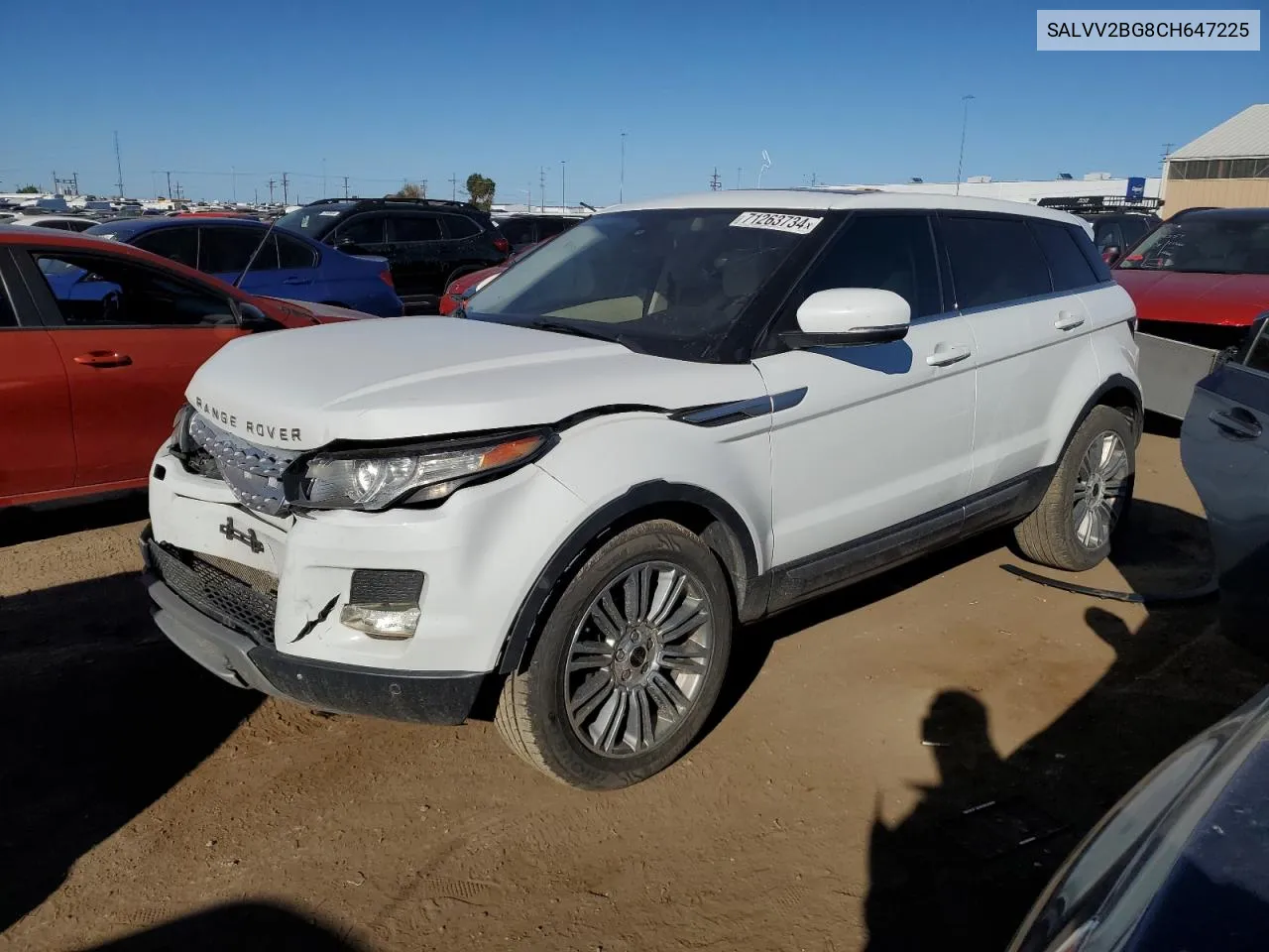 2012 Land Rover Range Rover Evoque Prestige Premium VIN: SALVV2BG8CH647225 Lot: 71263734