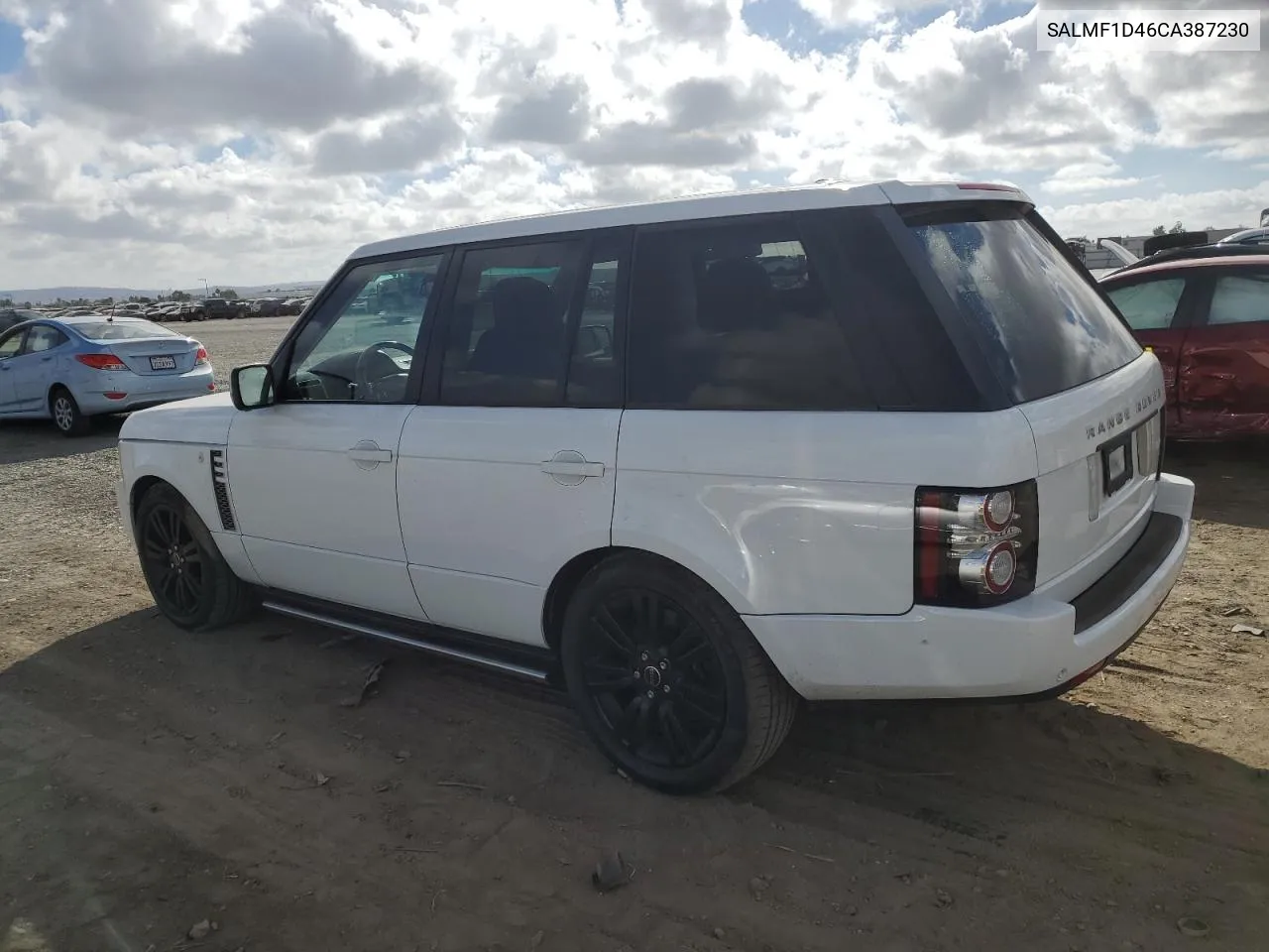 2012 Land Rover Range Rover Hse Luxury VIN: SALMF1D46CA387230 Lot: 71558544