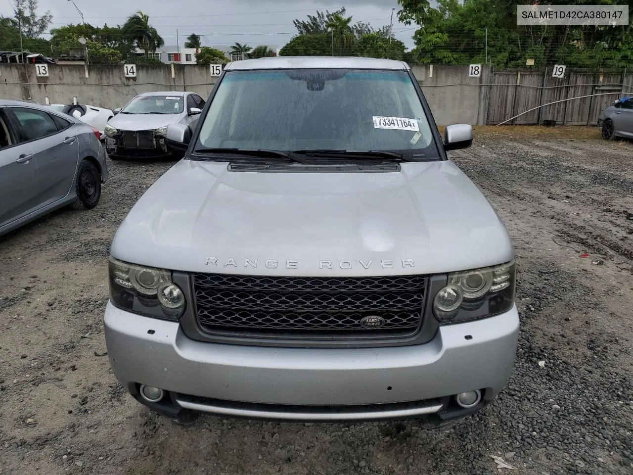 2012 Land Rover Range Rover Hse VIN: SALME1D42CA380147 Lot: 73341164