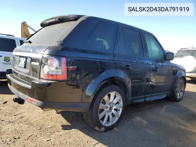 2013 Land Rover Range Rover Sport Hse Luxury VIN: SALSK2D43DA791919 Lot: 52159364