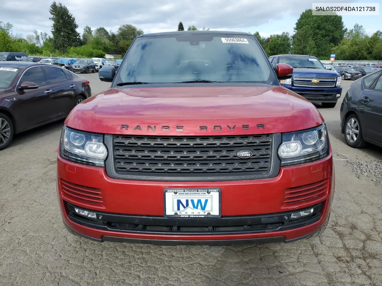 2013 Land Rover Range Rover Hse VIN: SALGS2DF4DA121738 Lot: 55563864