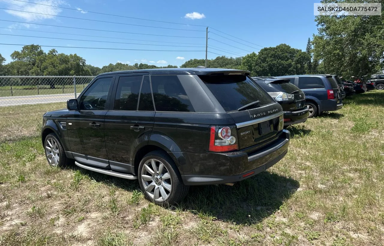 2013 Land Rover Range Rover Sport Hse Luxury VIN: SALSK2D46DA775472 Lot: 57091964