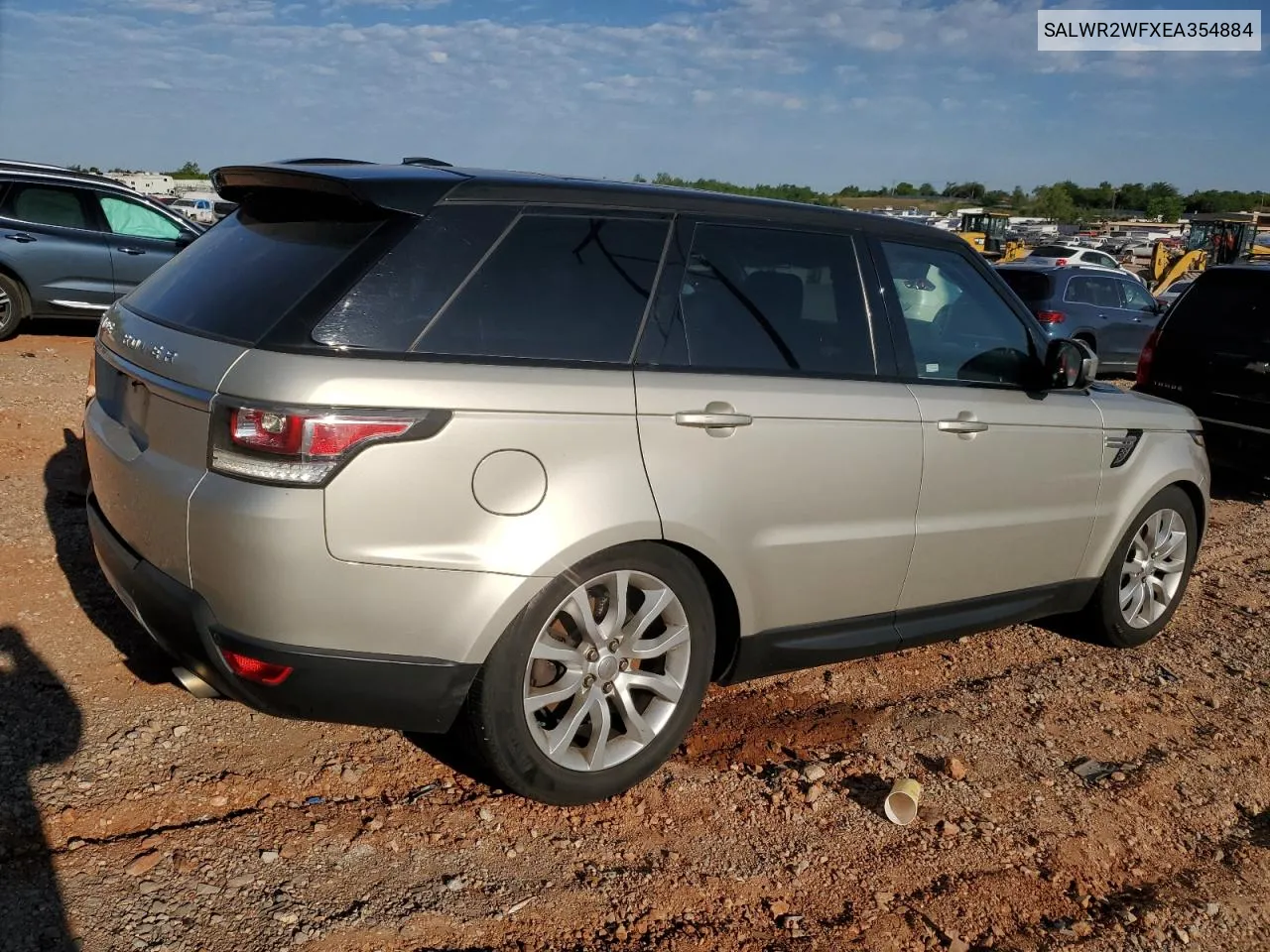 2014 Land Rover Range Rover Sport Hse VIN: SALWR2WFXEA354884 Lot: 51079114