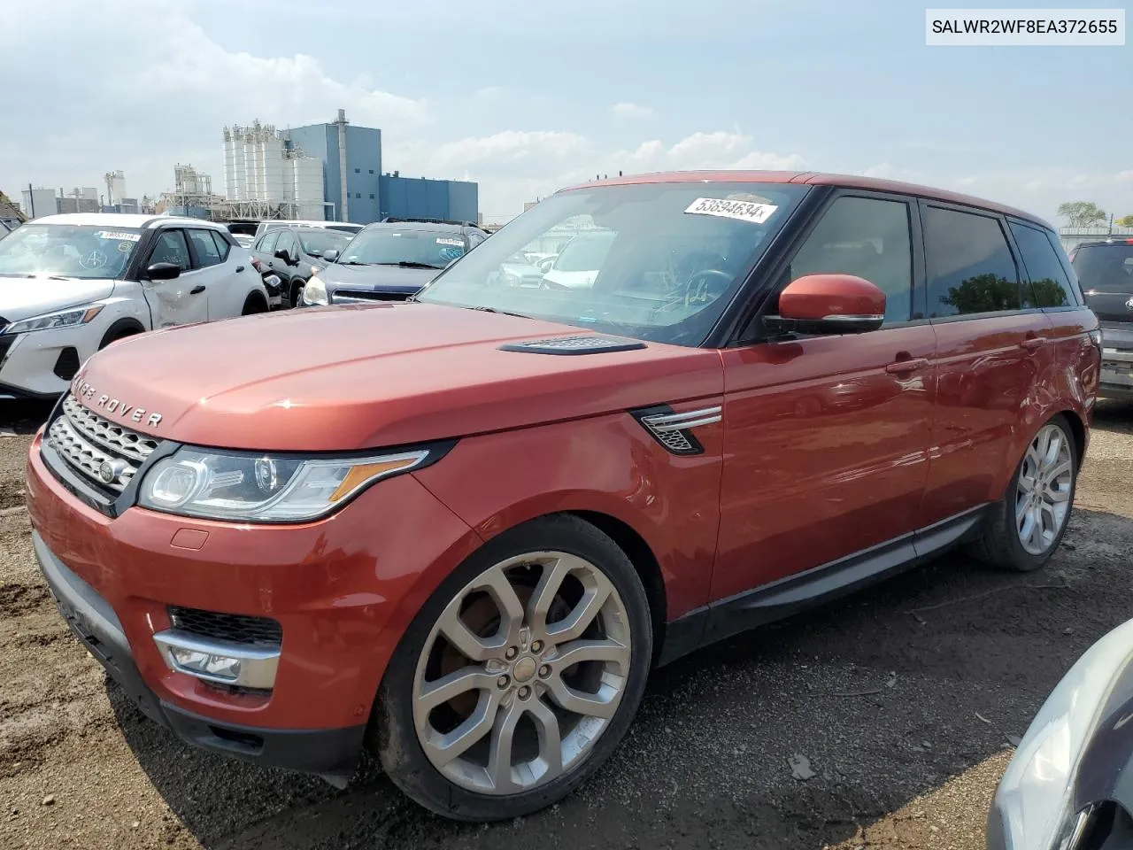 2014 Land Rover Range Rover Sport Hse VIN: SALWR2WF8EA372655 Lot: 53894634