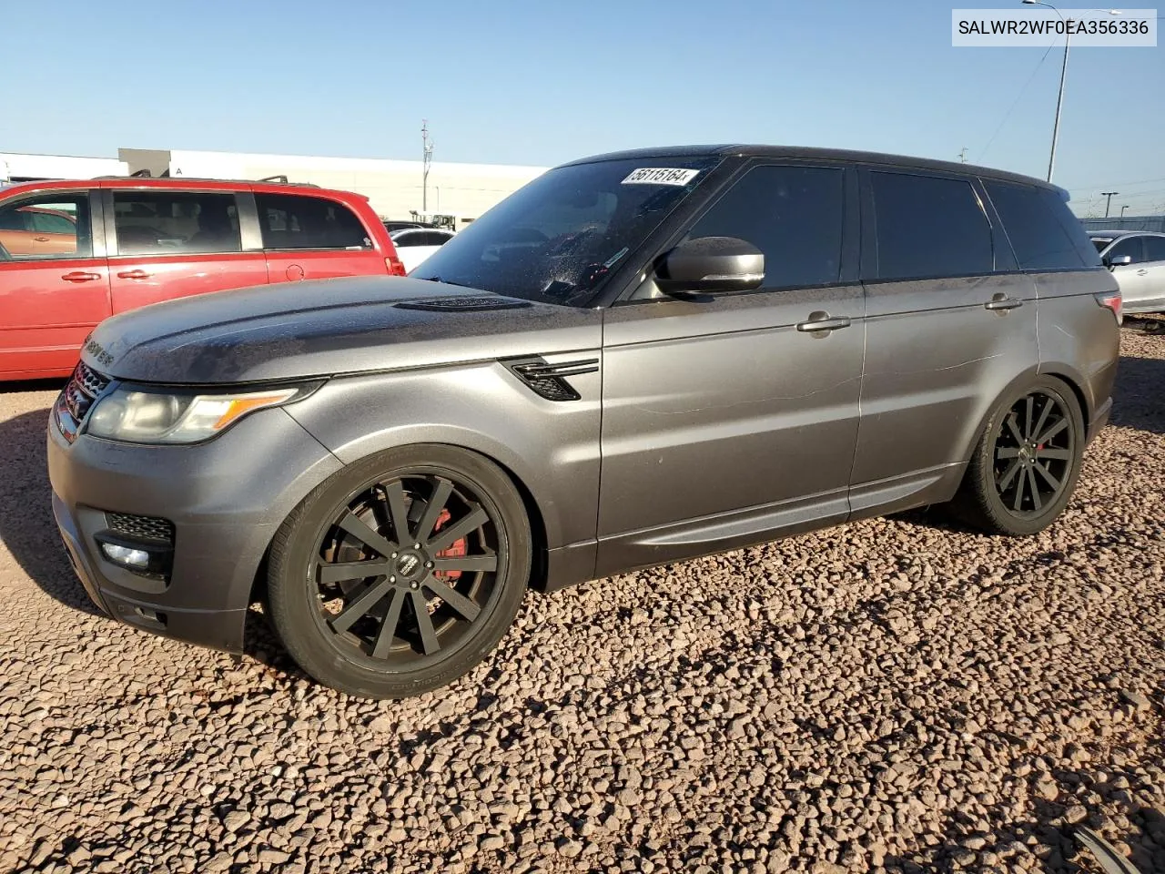 2014 Land Rover Range Rover Sport Hse VIN: SALWR2WF0EA356336 Lot: 56115164