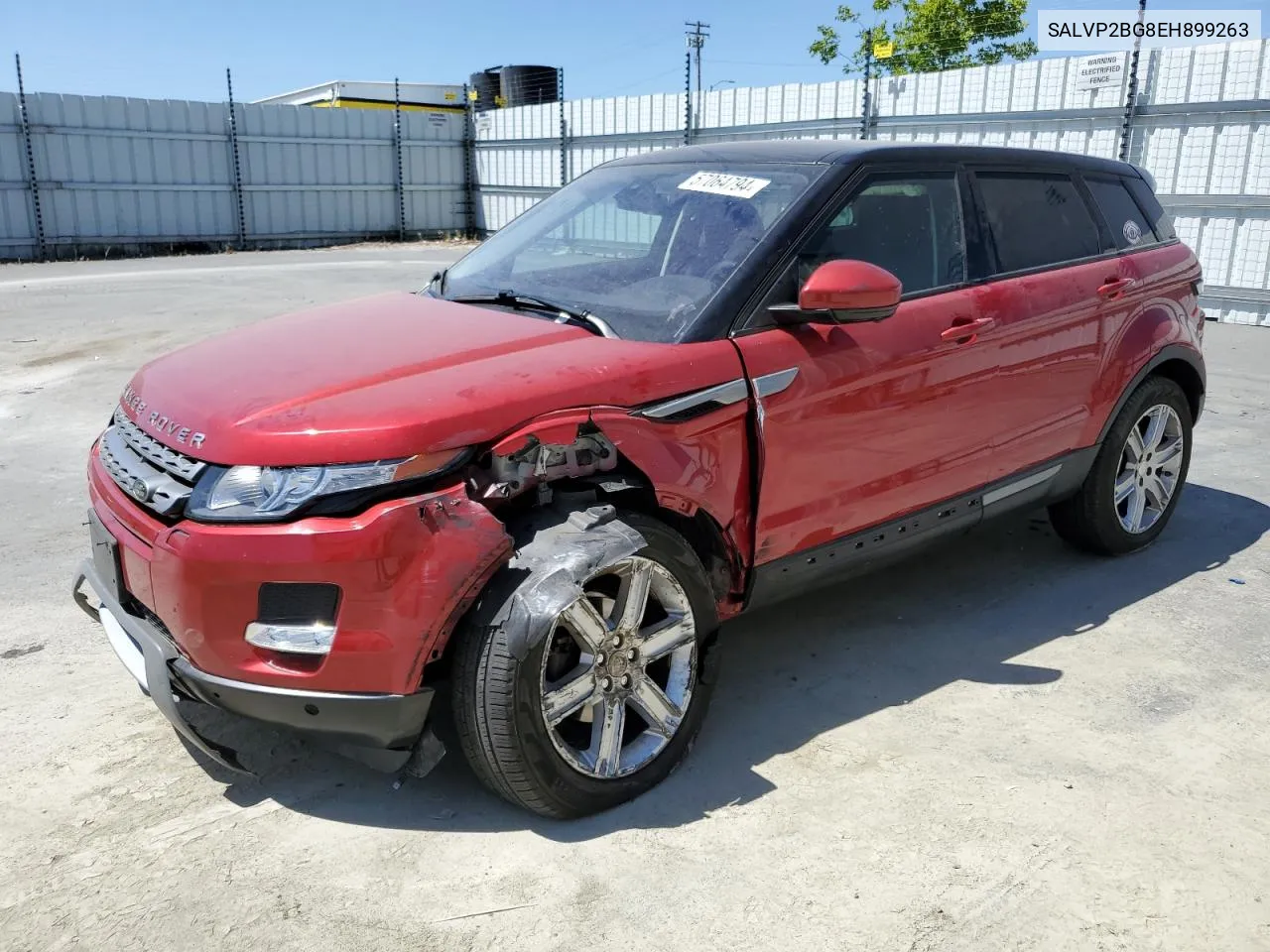 SALVP2BG8EH899263 2014 Land Rover Range Rover Evoque Pure Plus