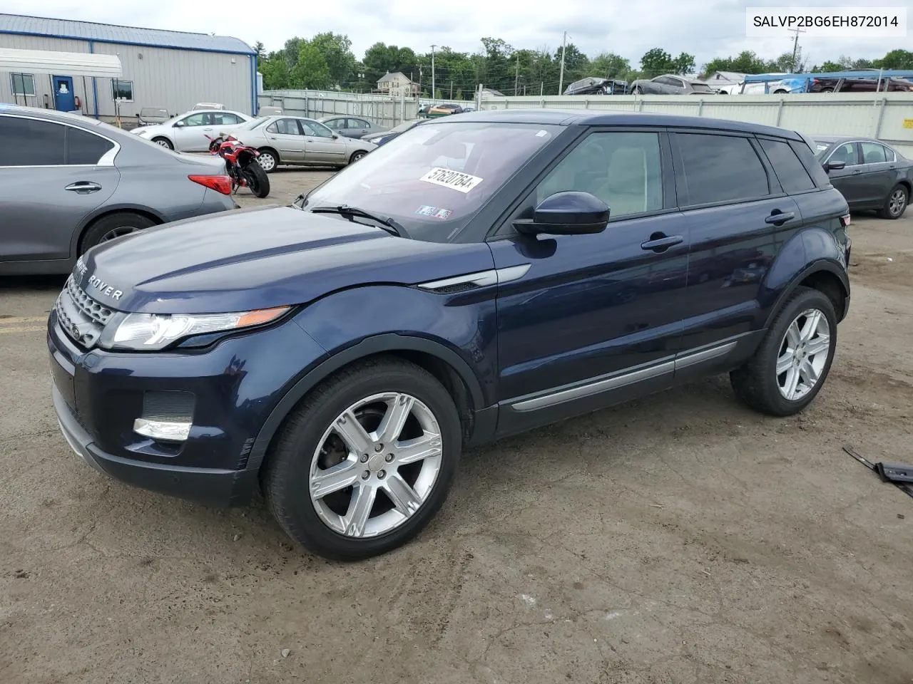 2014 Land Rover Range Rover Evoque Pure Plus VIN: SALVP2BG6EH872014 Lot: 57620764