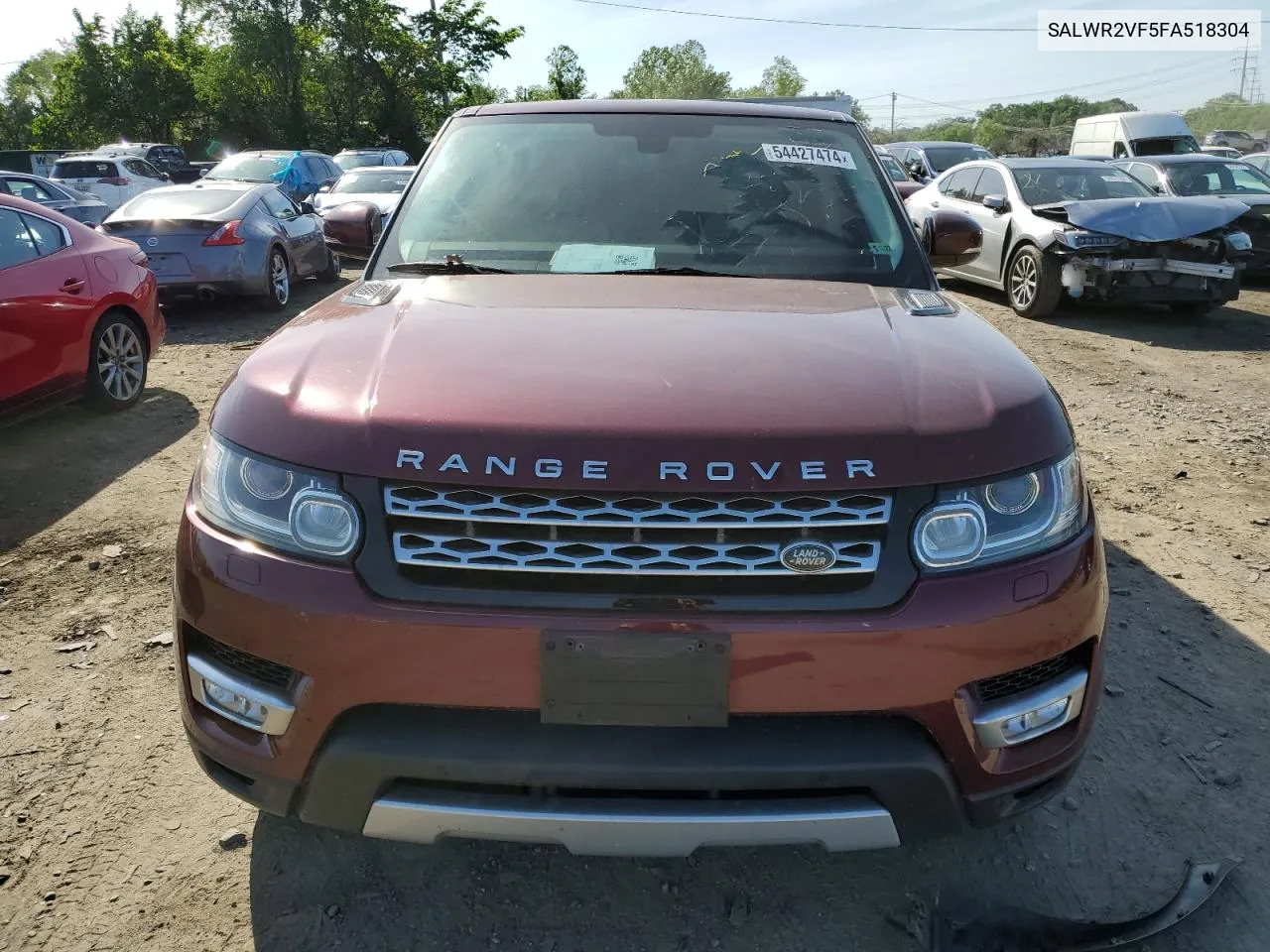 2015 Land Rover Range Rover Sport Hse VIN: SALWR2VF5FA518304 Lot: 54427474