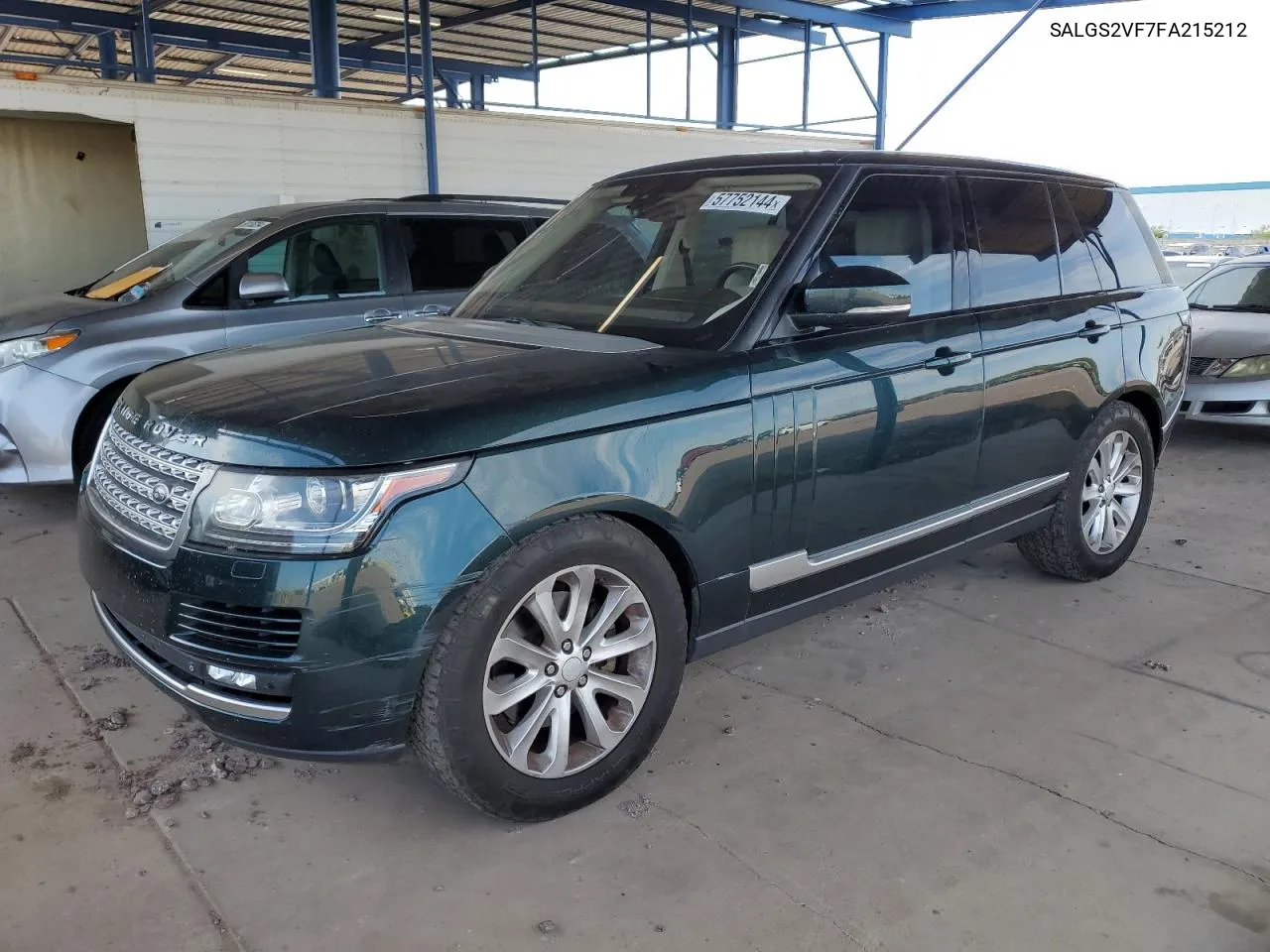 2015 Land Rover Range Rover Hse VIN: SALGS2VF7FA215212 Lot: 57752144