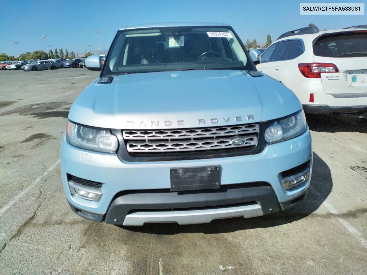 2015 Land Rover Range Rover Sport Sc VIN: SALWR2TF5FA533081 Lot: 58334704