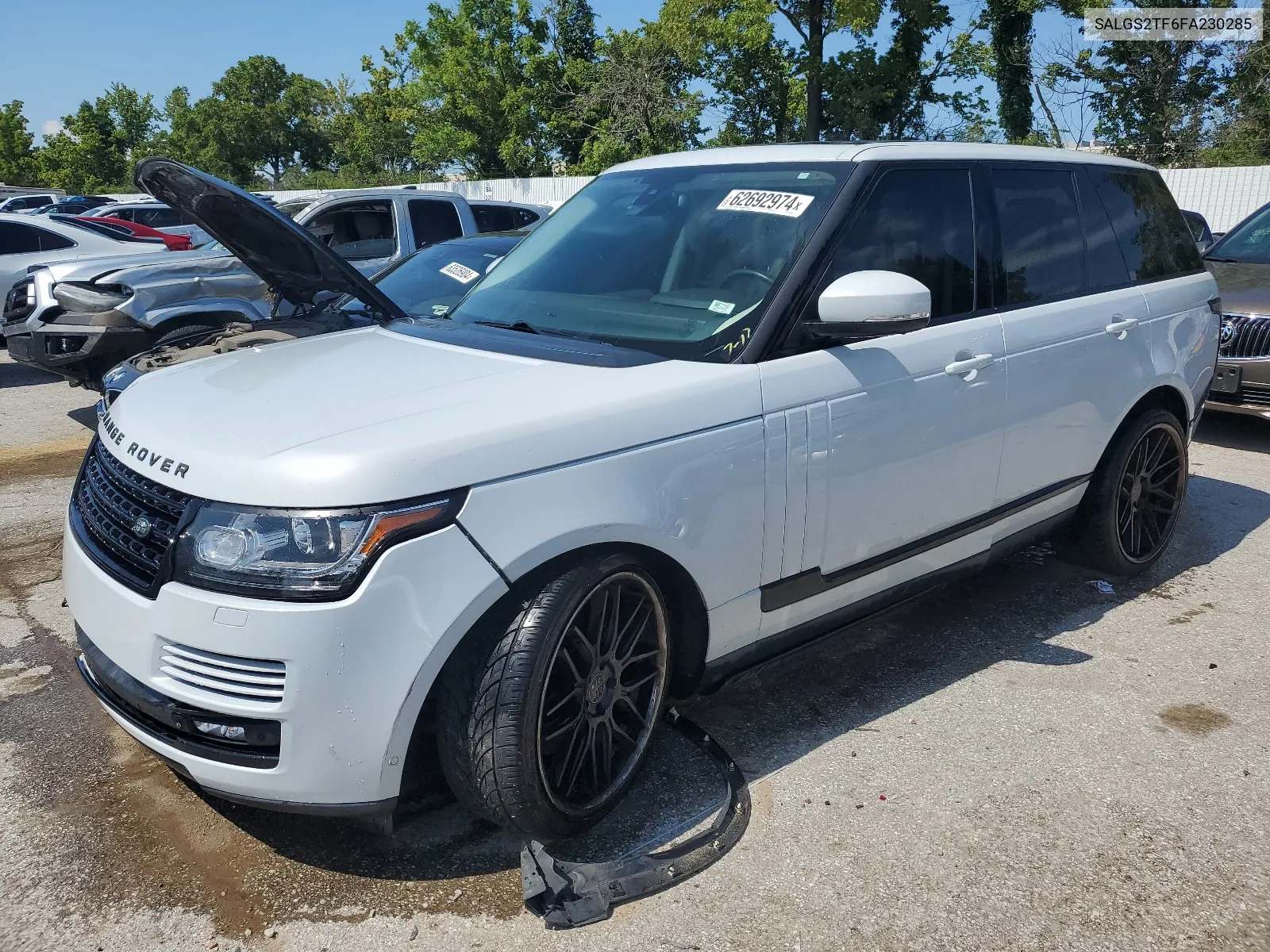 2015 Land Rover Range Rover Supercharged VIN: SALGS2TF6FA230285 Lot: 62692974