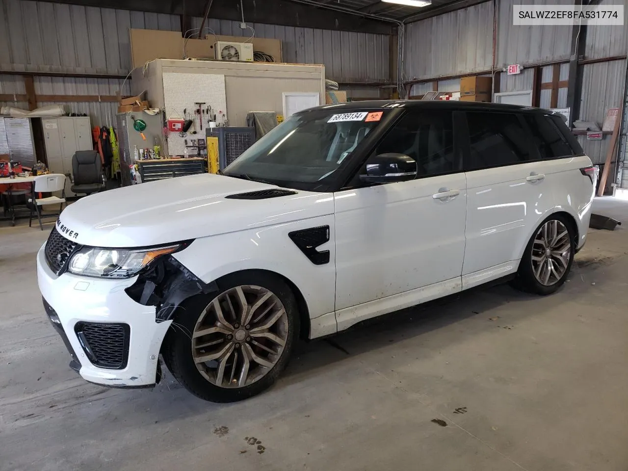 2015 Land Rover Range Rover Sport Svr VIN: SALWZ2EF8FA531774 Lot: 68789134