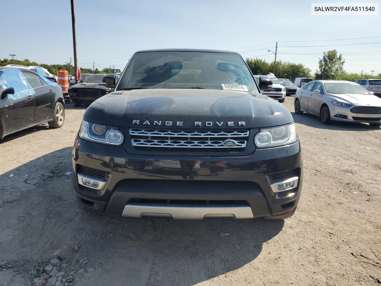 2015 Land Rover Range Rover Sport Hse VIN: SALWR2VF4FA511540 Lot: 69989974