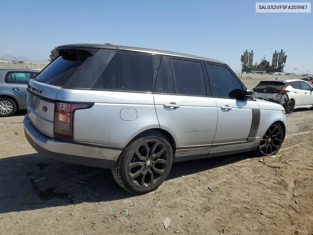 2015 Land Rover Range Rover Hse VIN: SALGS2VF5FA205987 Lot: 71488544