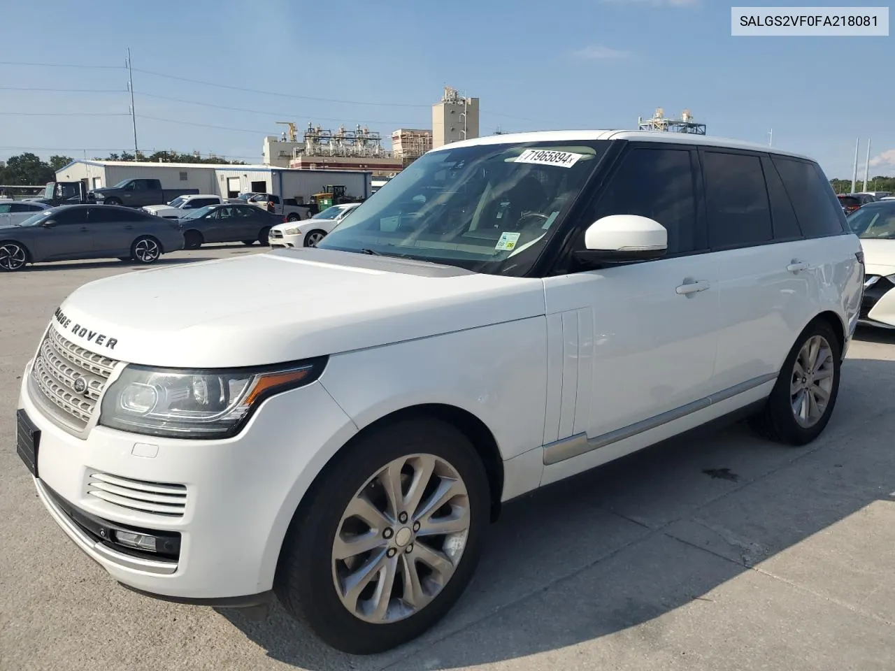 2015 Land Rover Range Rover Hse VIN: SALGS2VF0FA218081 Lot: 71965894