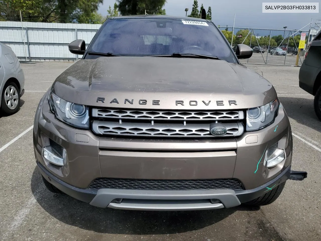 2015 Land Rover Range Rover Evoque Pure Plus VIN: SALVP2BG3FH033813 Lot: 72228654