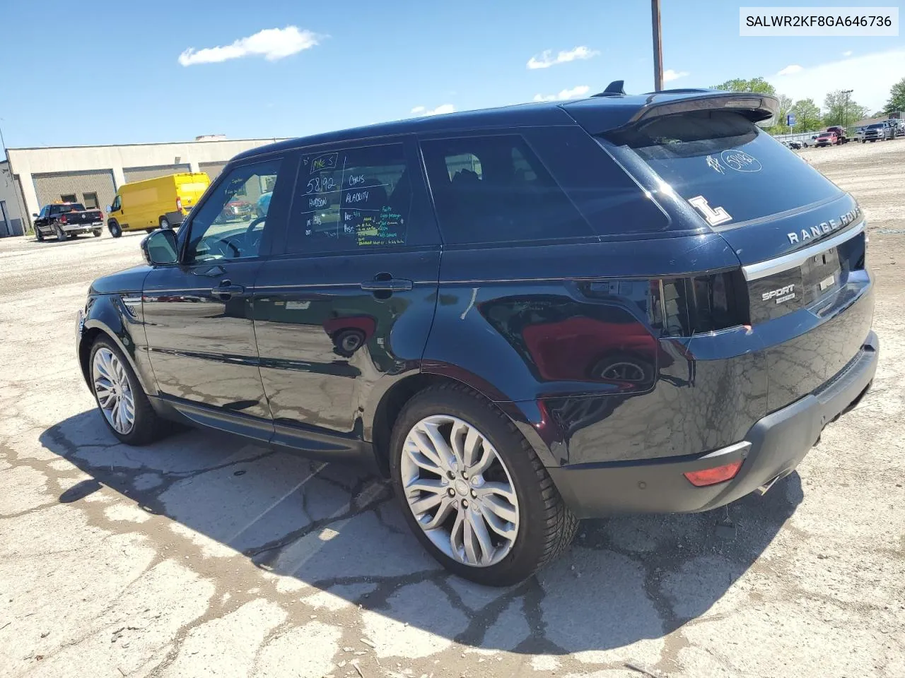 2016 Land Rover Range Rover Sport Hse VIN: SALWR2KF8GA646736 Lot: 49590194