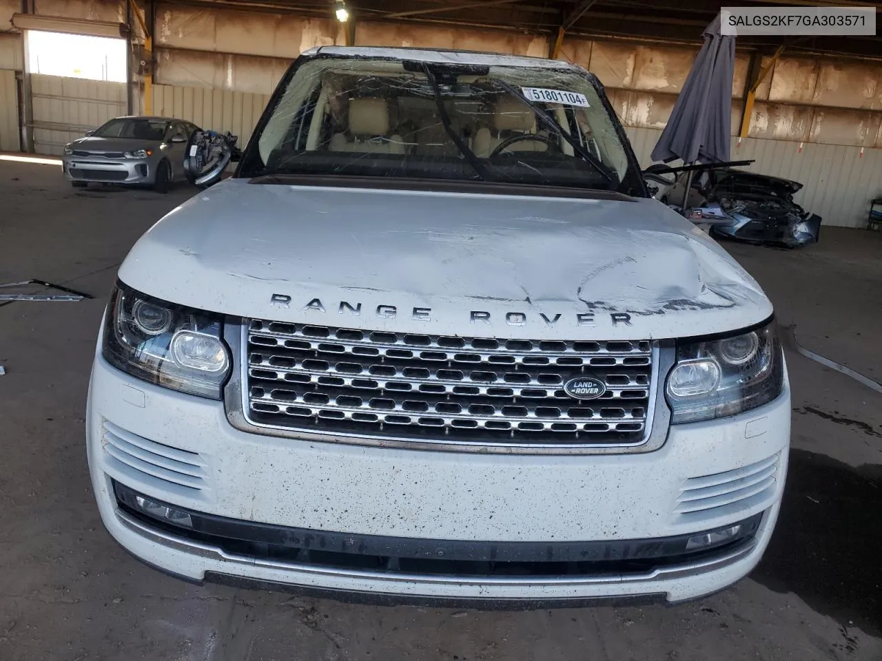 2016 Land Rover Range Rover Hse VIN: SALGS2KF7GA303571 Lot: 51801104