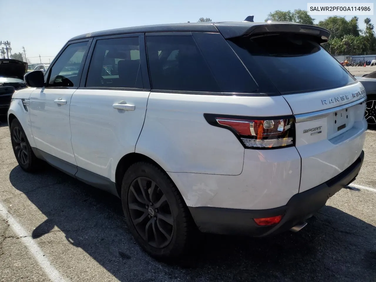 2016 Land Rover Range Rover Sport Hse VIN: SALWR2PF0GA114986 Lot: 53787784