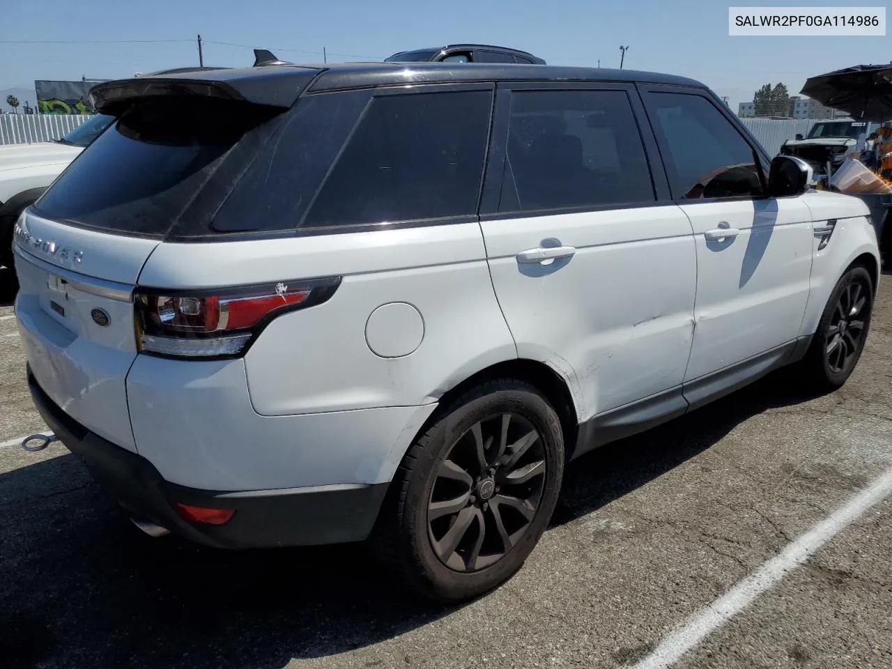 2016 Land Rover Range Rover Sport Hse VIN: SALWR2PF0GA114986 Lot: 53787784