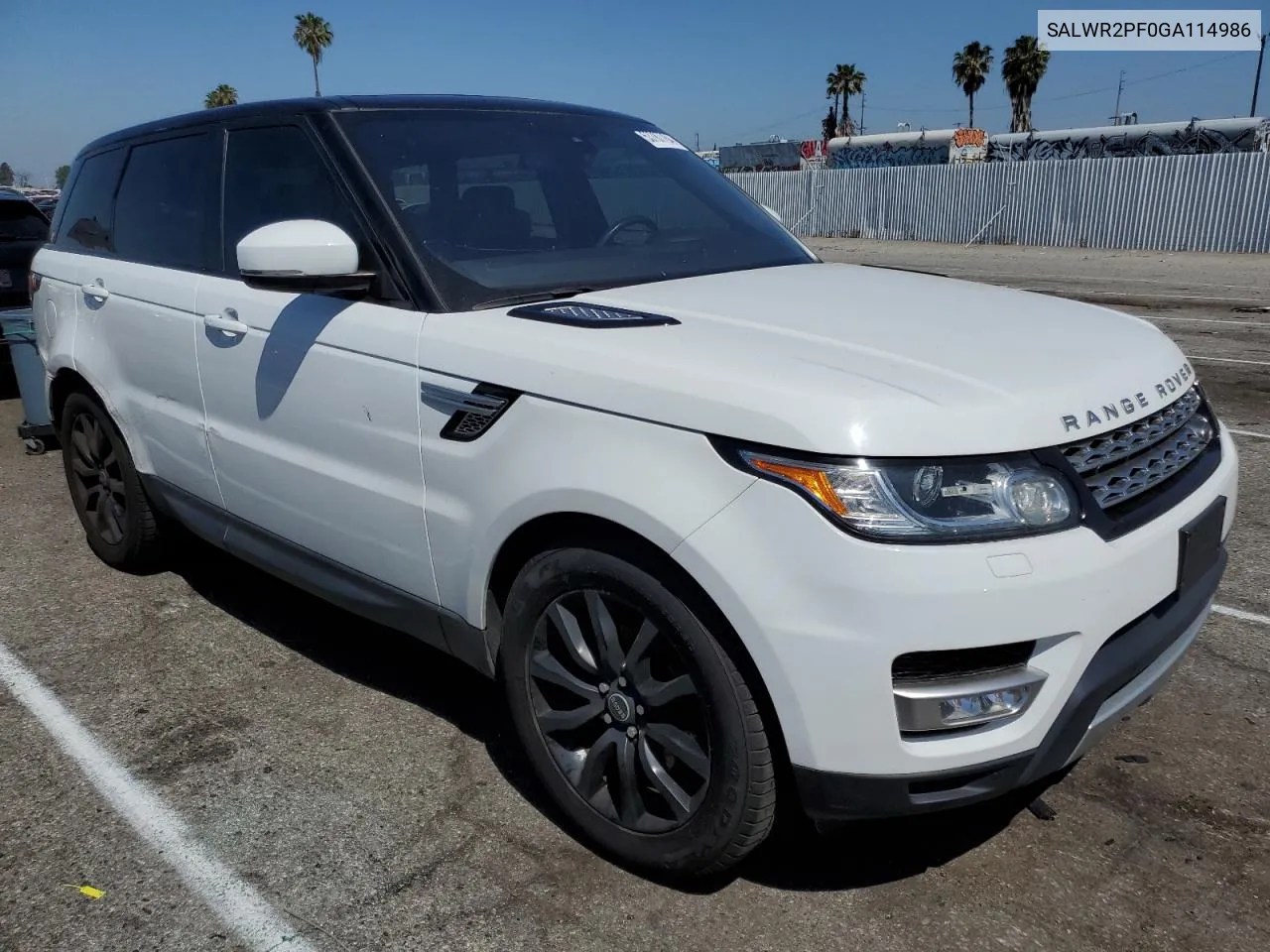 2016 Land Rover Range Rover Sport Hse VIN: SALWR2PF0GA114986 Lot: 53787784