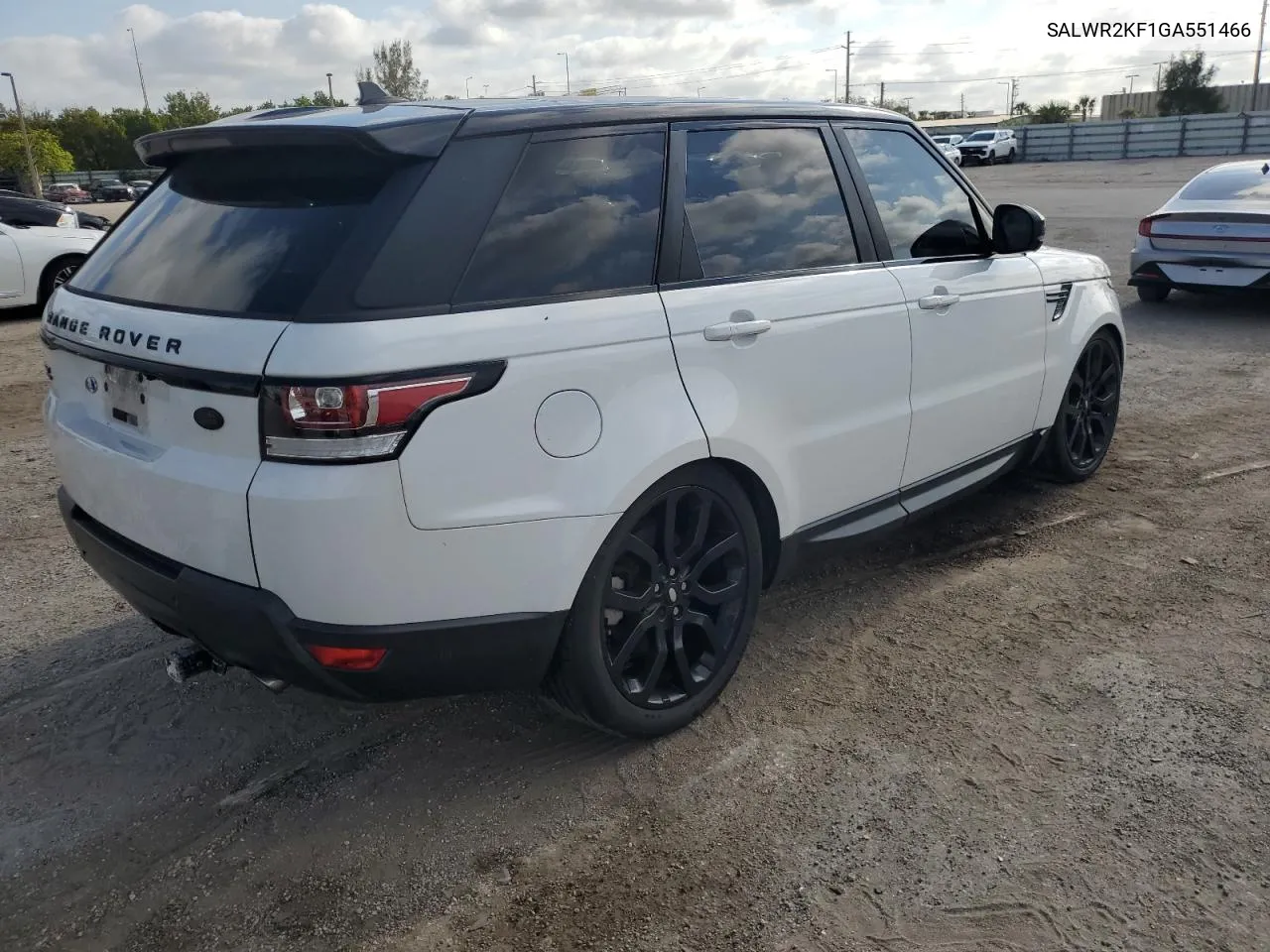 2016 Land Rover Range Rover Sport Hse VIN: SALWR2KF1GA551466 Lot: 54202034