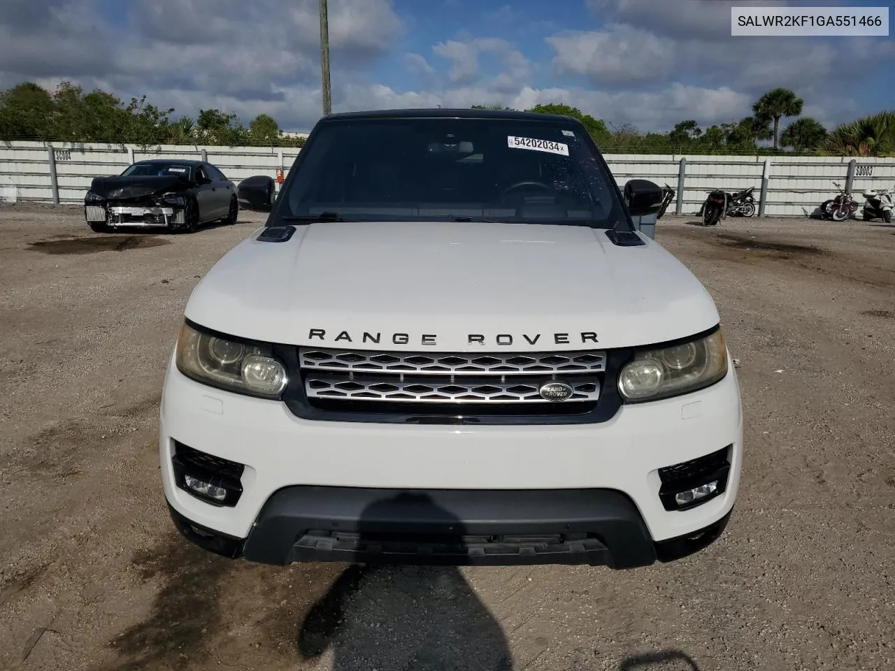 2016 Land Rover Range Rover Sport Hse VIN: SALWR2KF1GA551466 Lot: 54202034