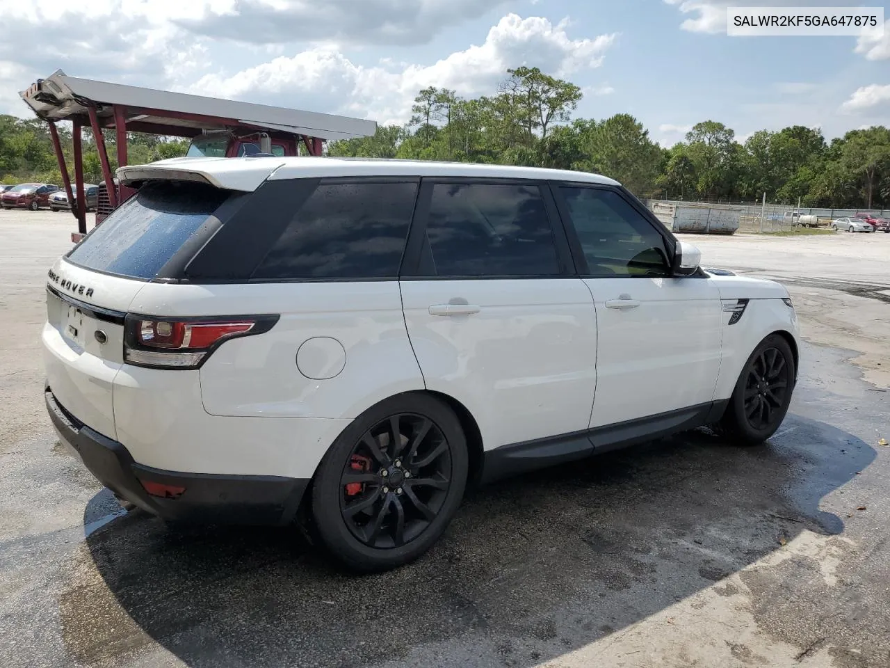 2016 Land Rover Range Rover Sport Hse VIN: SALWR2KF5GA647875 Lot: 54696034