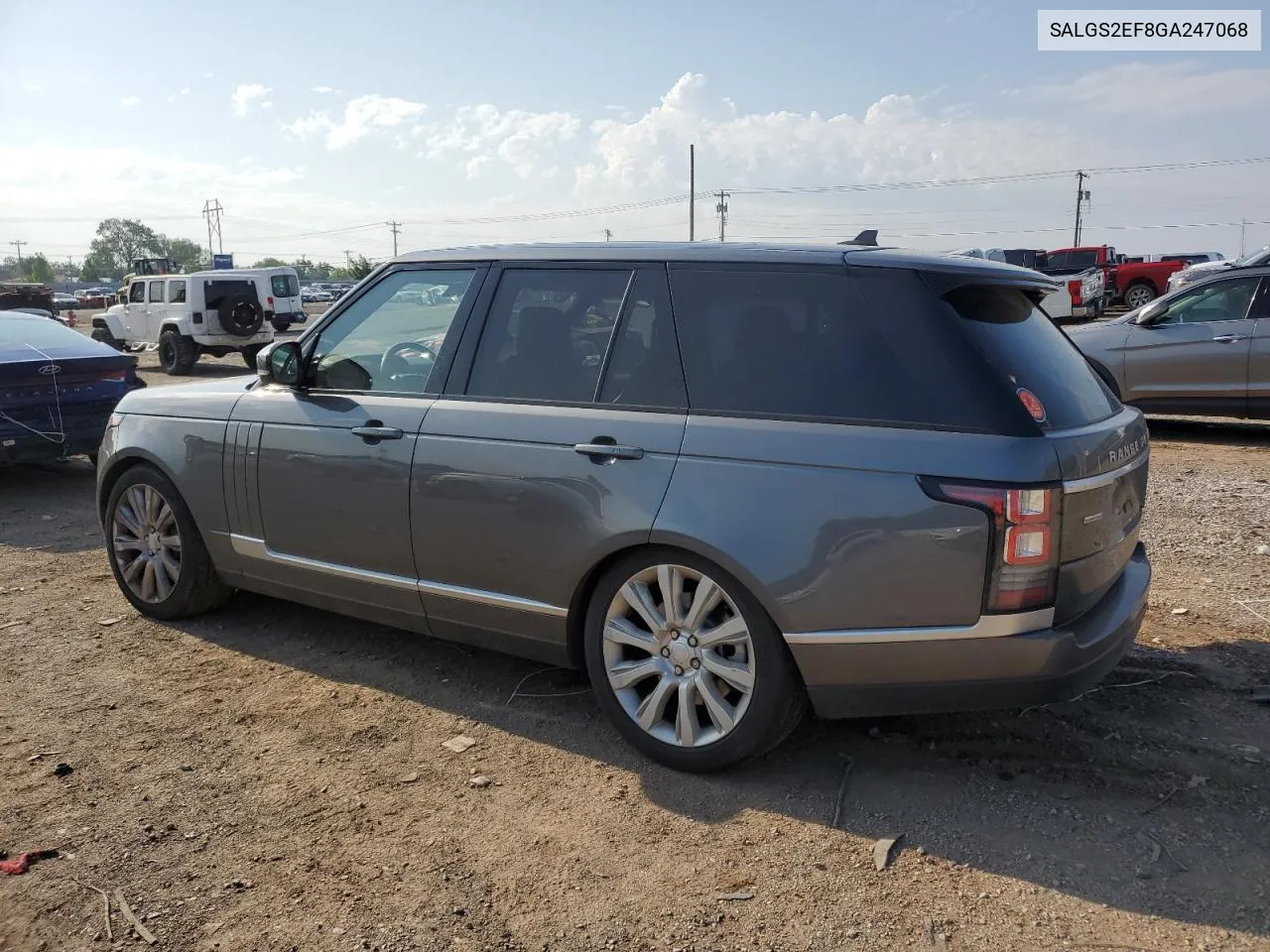 2016 Land Rover Range Rover Supercharged VIN: SALGS2EF8GA247068 Lot: 54973444