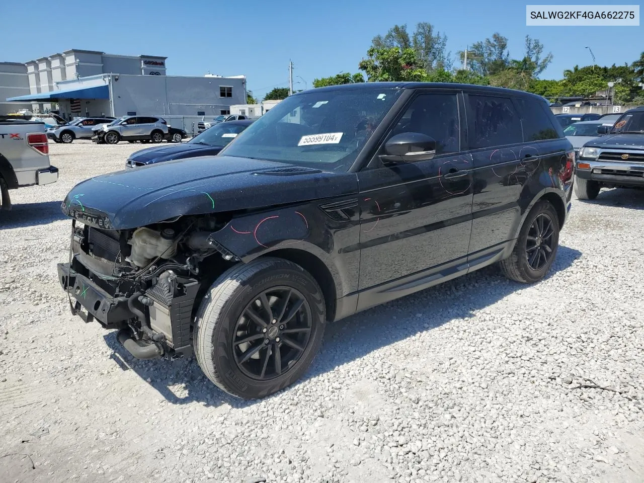 2016 Land Rover Range Rover Sport Se VIN: SALWG2KF4GA662275 Lot: 55599104