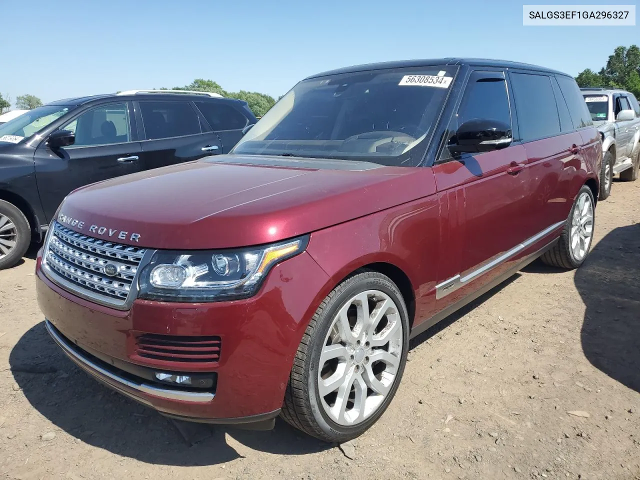 2016 Land Rover Range Rover Supercharged VIN: SALGS3EF1GA296327 Lot: 56308534