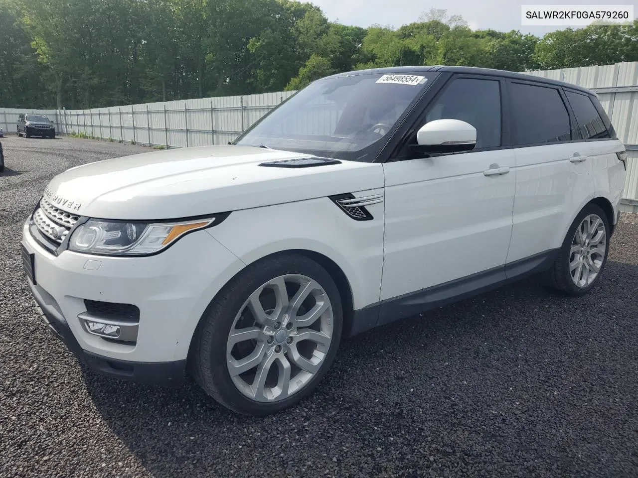 2016 Land Rover Range Rover Sport Hse VIN: SALWR2KF0GA579260 Lot: 56498554