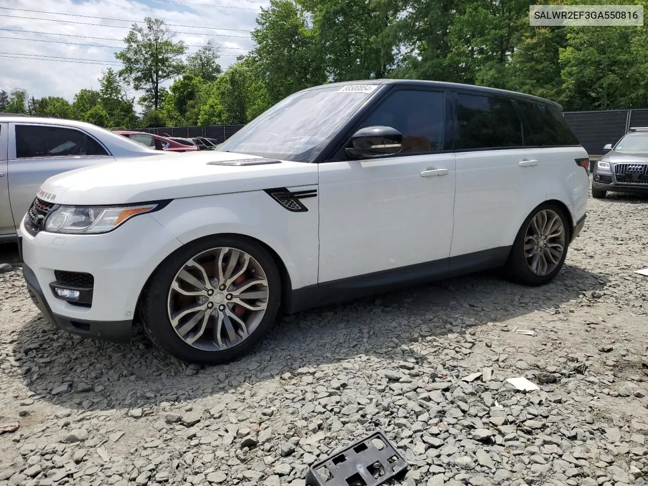 2016 Land Rover Range Rover Sport Sc VIN: SALWR2EF3GA550816 Lot: 56500854