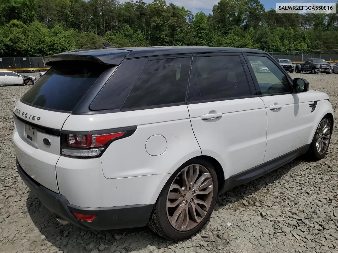 2016 Land Rover Range Rover Sport Sc VIN: SALWR2EF3GA550816 Lot: 56500854