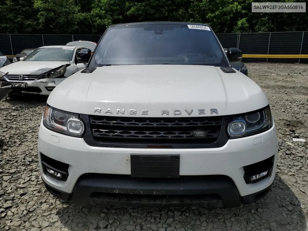 2016 Land Rover Range Rover Sport Sc VIN: SALWR2EF3GA550816 Lot: 56500854