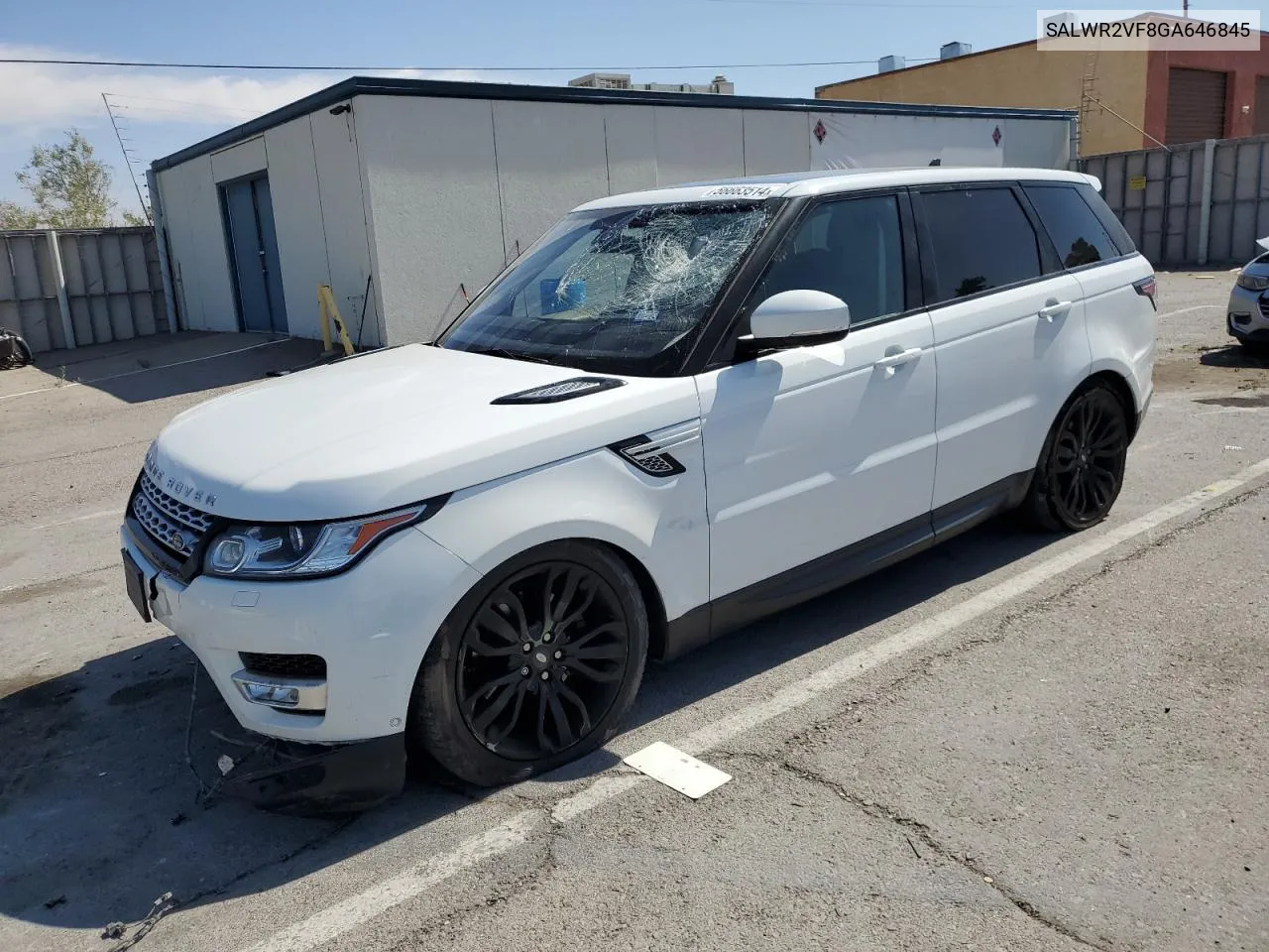 2016 Land Rover Range Rover Sport Hse VIN: SALWR2VF8GA646845 Lot: 56663514