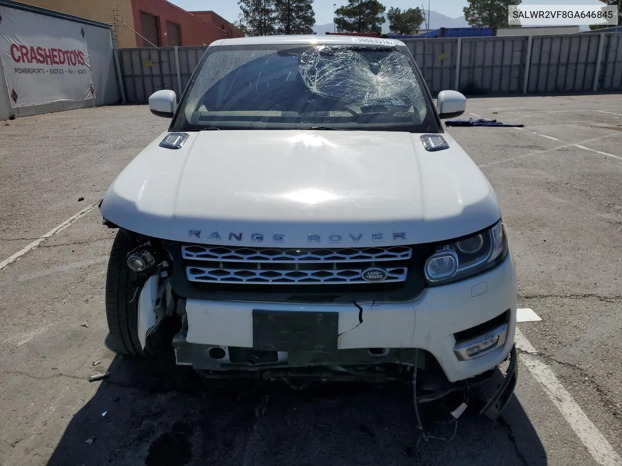 2016 Land Rover Range Rover Sport Hse VIN: SALWR2VF8GA646845 Lot: 56663514