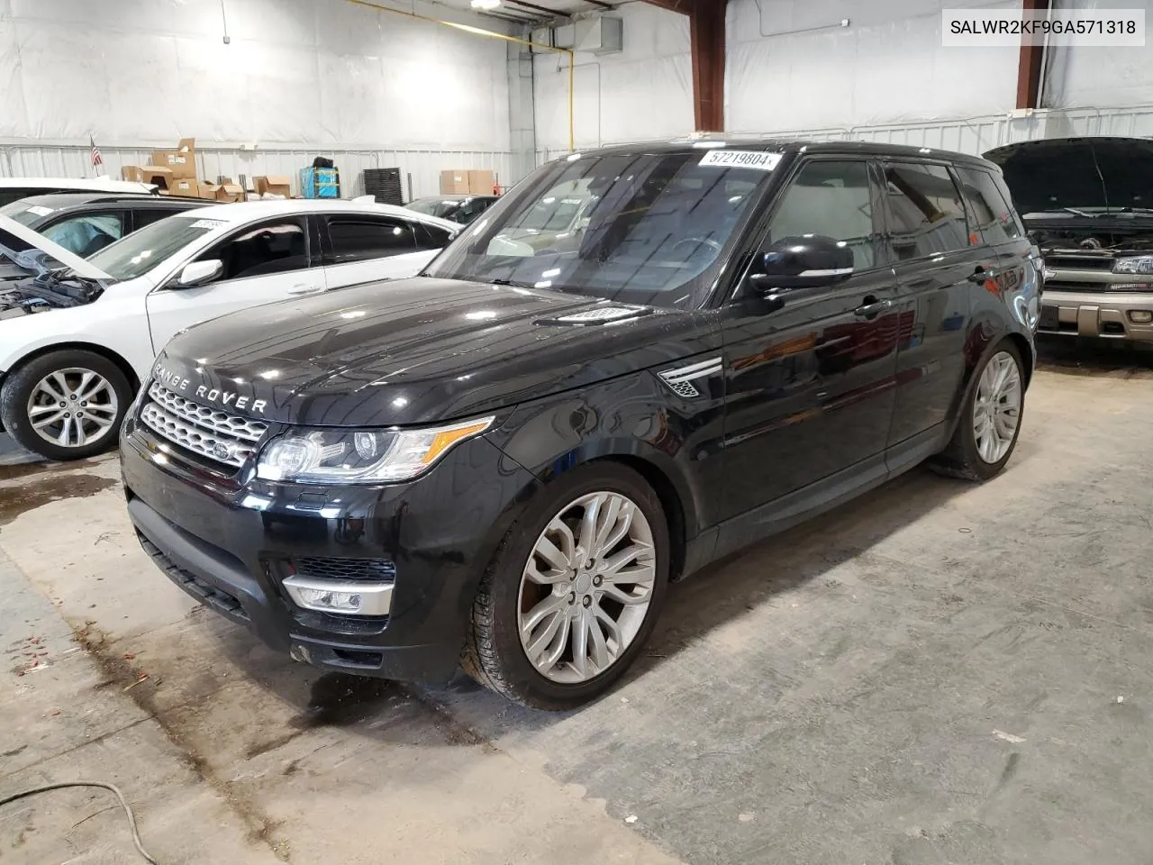 2016 Land Rover Range Rover Sport Hse VIN: SALWR2KF9GA571318 Lot: 57219804